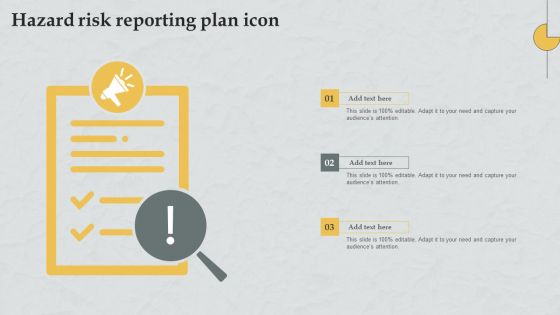 Hazard Risk Reporting Plan Icon Mockup PDF