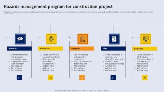 Hazards Management Program For Construction Project Template PDF