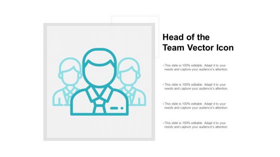 Head Of The Team Vector Icon Ppt PowerPoint Presentation Outline Master Slide