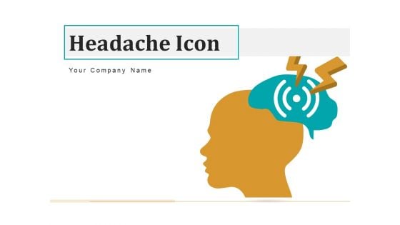 Headache Icon Circle Arrows Ppt PowerPoint Presentation Complete Deck
