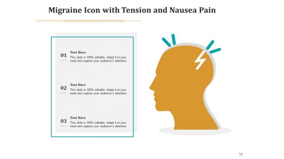 Headache Icon Circle Arrows Ppt PowerPoint Presentation Complete Deck