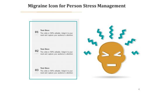 Headache Icon Circle Arrows Ppt PowerPoint Presentation Complete Deck