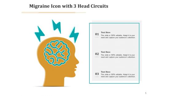 Headache Icon Circle Arrows Ppt PowerPoint Presentation Complete Deck