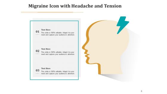 Headache Icon Circle Arrows Ppt PowerPoint Presentation Complete Deck