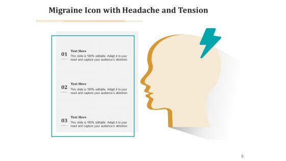 Headache Icon Circle Arrows Ppt PowerPoint Presentation Complete Deck