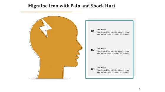 Headache Icon Circle Arrows Ppt PowerPoint Presentation Complete Deck