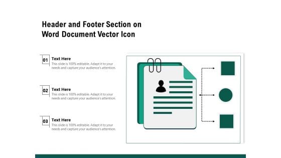 Header And Footer Section On Word Document Vector Icon Ppt PowerPoint Presentation Summary Guide PDF