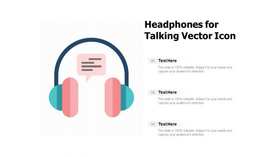 Headphones For Talking Vector Icon Ppt PowerPoint Presentation Slides Portrait