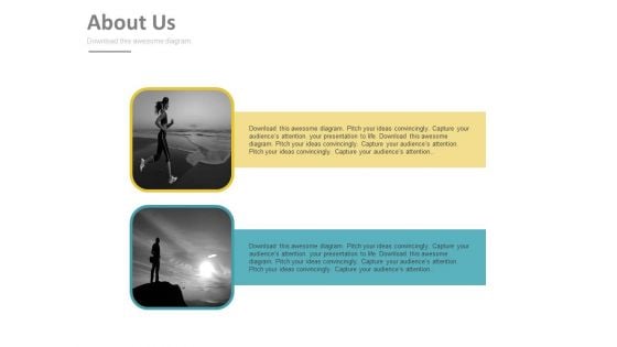 Health And Fitness About Us Design Powerpoint Slides