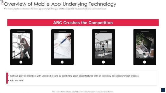 Health And Fitness App Pitch Deck Overview Of Mobile App Underlying Technology Graphics PDF Health And Fitness App Pitch Deck Overview Of Mobile App Underlying Technology Graphics PDF