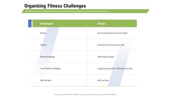 Health And Fitness Consultant Organizing Fitness Challenges Inspiration PDF