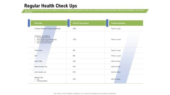 Health And Fitness Consultant Regular Health Check Ups Mockup PDF