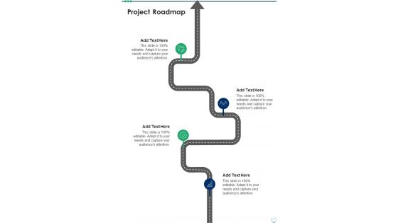 Health And Medication Proposal Project Roadmap One Pager Sample Example Document