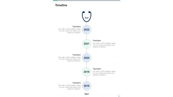 Health And Medication Proposal Timeline One Pager Sample Example Document