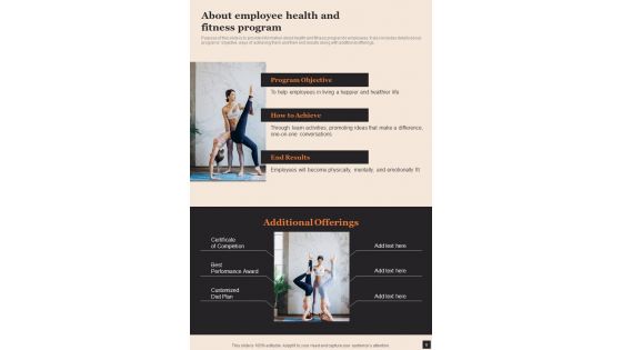 Health And Wellness Playbook Template