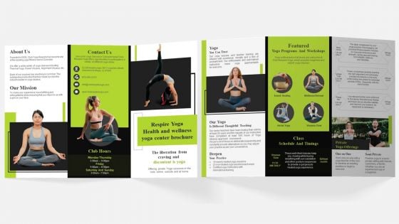 Health And Wellness Yoga Center Brochure Trifold