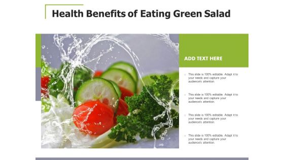 Health Benefits Of Eating Green Salad Ppt PowerPoint Presentation Icon Design Ideas PDF