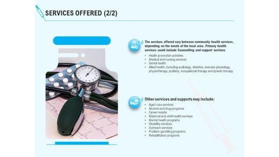 Health Care Services Offered Programs Ppt Ideas Slideshow PDF