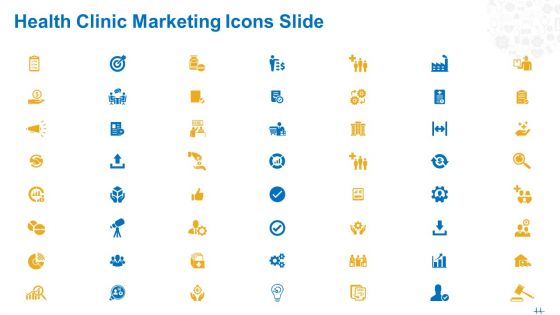 Health Clinic Marketing Icons Slide Ppt Portfolio Example Topics PDF