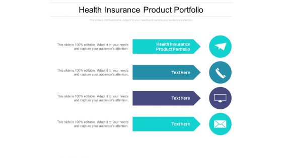 Health Insurance Product Portfolio Ppt PowerPoint Presentation Model Grid Cpb Pdf