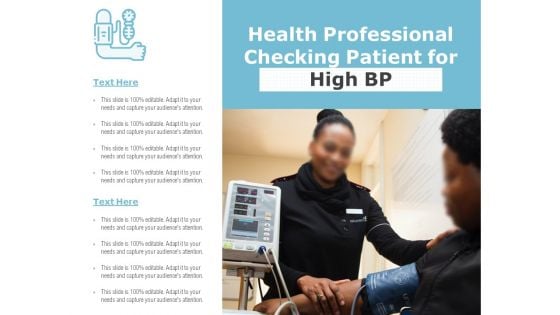 Health Professional Checking Patient For High BP Ppt PowerPoint Presentation File Ideas PDF