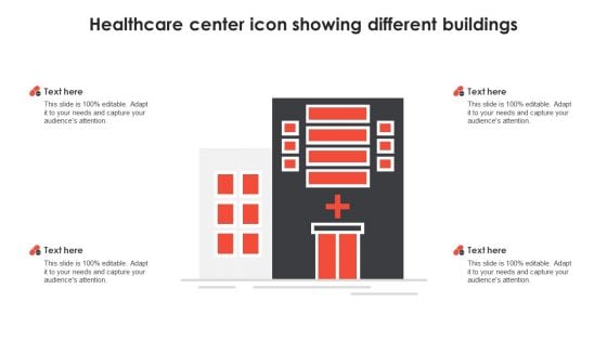 Healthcare Center Icon Showing Different Buildings Formats PDF