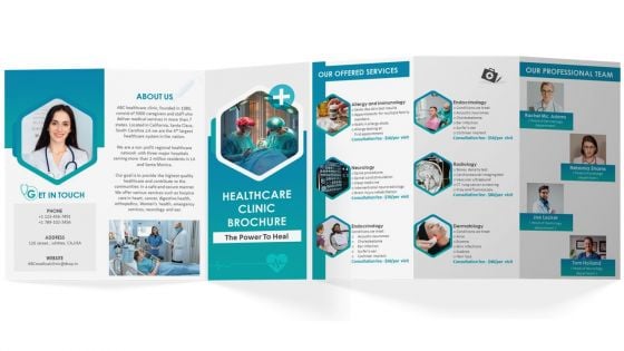 Healthcare Clinic Brochure Trifold