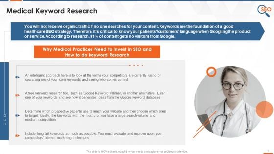 Healthcare Company SEO Approach Use Medical Keywords Training Ppt