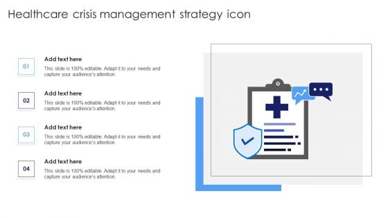 Healthcare Crisis Management Strategy Icon Demonstration PDF