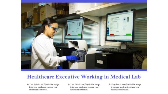 Healthcare Executive Working In Medical Lab Ppt PowerPoint Presentation Model Example Introduction PDF