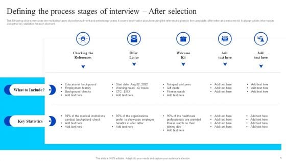 Healthcare Management Overview Trends Stats And Operational Areas Defining The Process Stages Of Interview After Selection Summary PDF