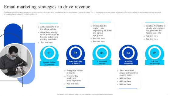 Healthcare Management Overview Trends Stats And Operational Areas Email Marketing Strategies To Drive Revenue Demonstration PDF