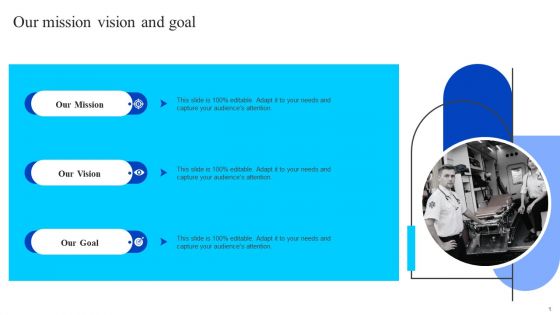 Healthcare Management Overview Trends Stats And Operational Areas Our Mission Vision And Goal Clipart PDF