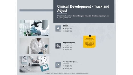 Healthcare Merchandising Clinical Development Track And Adjust Summary PDF