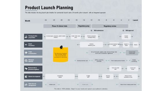 Healthcare Merchandising Product Launch Planning Ppt Icon Graphic Images PDF