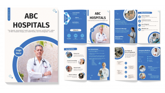 Healthcare Pamphlet Design PPT Template