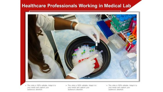 Healthcare Professionals Working In Medical Lab Ppt PowerPoint Presentation Styles Display PDF