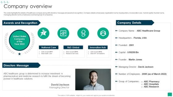 Healthcare Services Company Profile Company Overview Download PDF