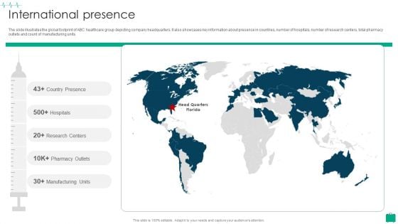 Healthcare Services Company Profile International Presence Guidelines PDF