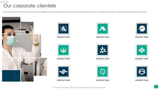 Healthcare Services Company Profile Our Corporate Clientele Demonstration PDF