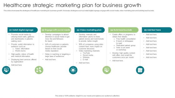 Healthcare Strategic Marketing Plan For Business Growth Guidelines PDF