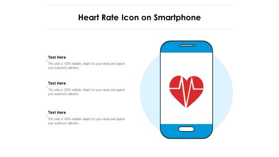 Heart Rate Icon On Smartphone Ppt PowerPoint Presentation Ideas File Formats PDF