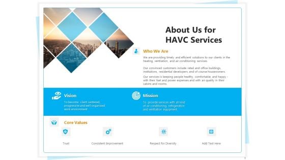 Heating Ventilation And Air Conditioning Installation About Us For HAVC Services Ppt Infographics Show PDF Heating Ventilation And Air Conditioning Installation About Us For HAVC Services Ppt Infographics Show PDF
