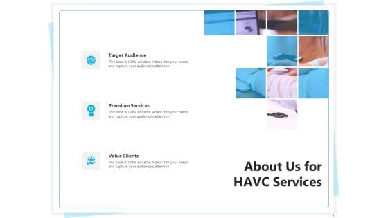 Heating Ventilation And Air Conditioning Installation About Us For HAVC Services Target Ppt Inspiration Show PDF