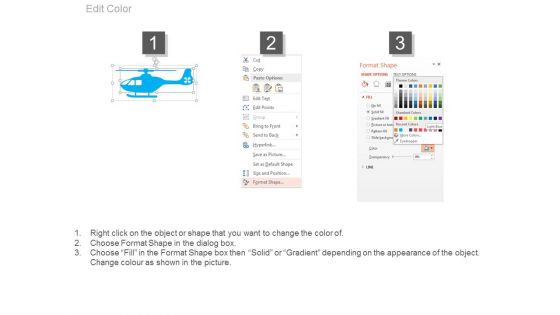 Helicopter Diagram For Business Vision PowerPoint Slides