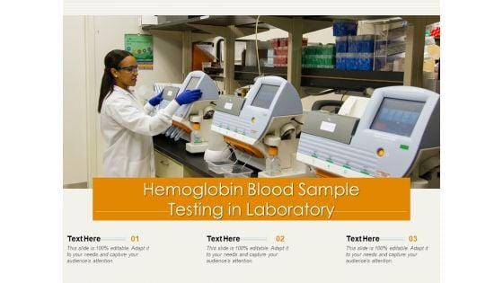 Hemoglobin Blood Sample Testing In Laboratory Ppt PowerPoint Presentation Gallery Icons PDF