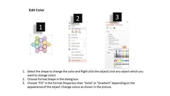 Hexagon Gear Infographic Design Powerpoint Templates