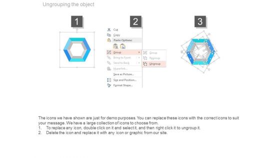 Hexagon Infographic For Six Options Display Powerpoint Template