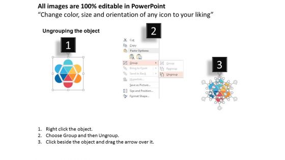 Hexagon With Six Business Icons Powerpoint Templates