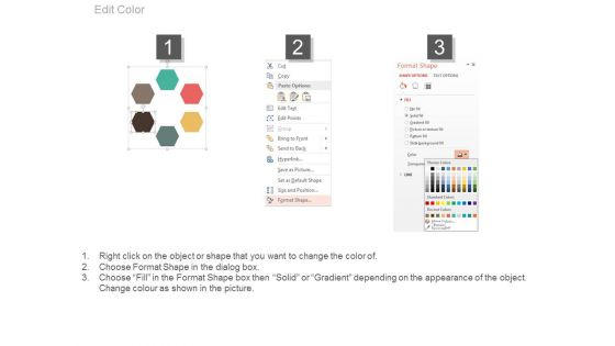 Hexagonal Chart With Finance And Communication Icons Powerpoint Template